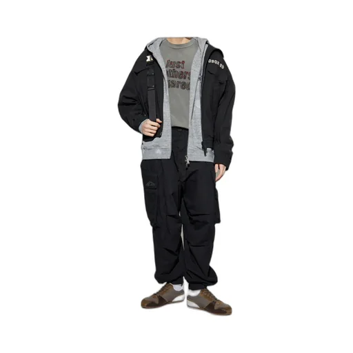 Dsquared2 Logo Printed Zipped Destroyed Hoodie