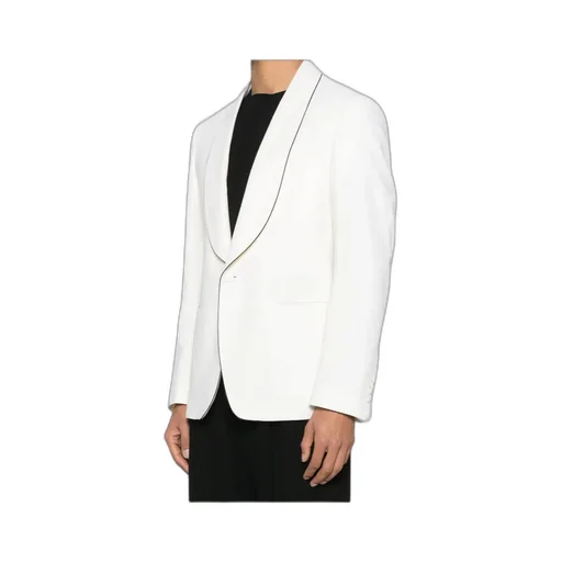 Contrasting-Trim Blazer