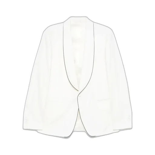 Contrasting-Trim Blazer