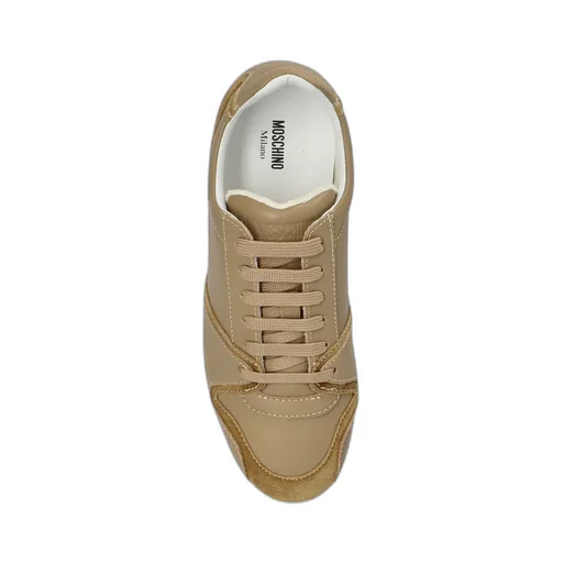 Moschino Round Toe Low-Top Sneakers
