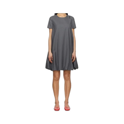 Short Grey Wool Dress With Marni Symbol