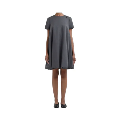Short Grey Wool Dress With Marni Symbol