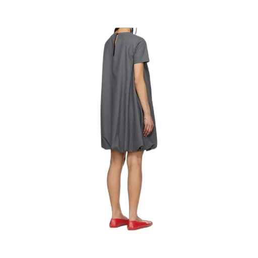Short Grey Wool Dress With Marni Symbol