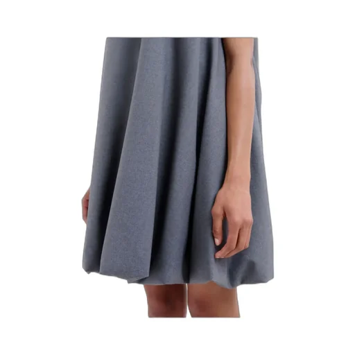 Short Grey Wool Dress With Marni Symbol