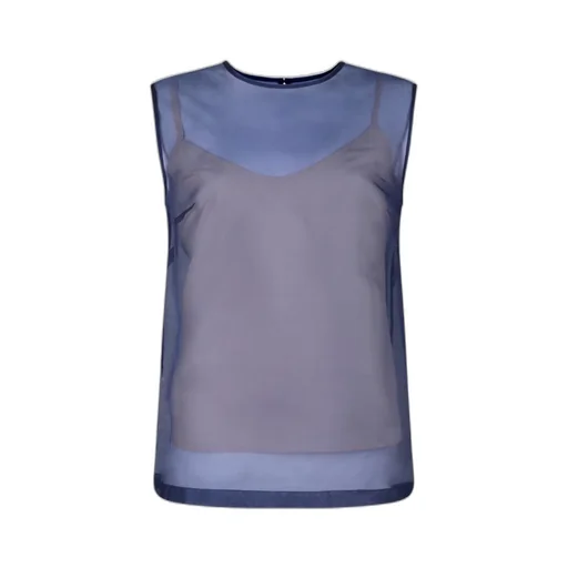 P.A.R.O.S.H. Semi-Sheer Sleeveless Top