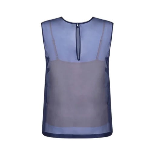 P.A.R.O.S.H. Semi-Sheer Sleeveless Top