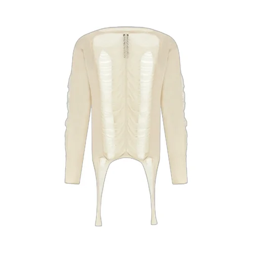 Rick Owens Long Sleeved Distressed Knitted Top