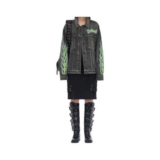 Flame Micro-Label Denim Jacket