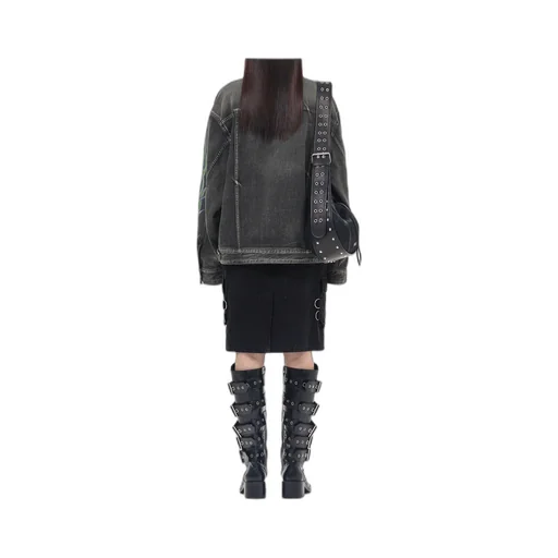 Flame Micro-Label Denim Jacket