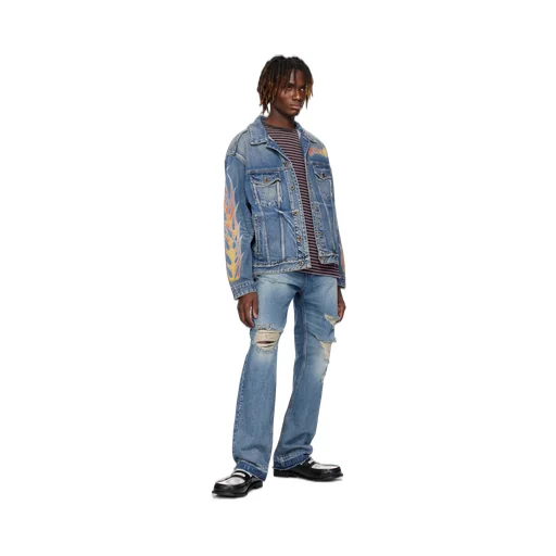 Flame Micro-Label Denim Jacket