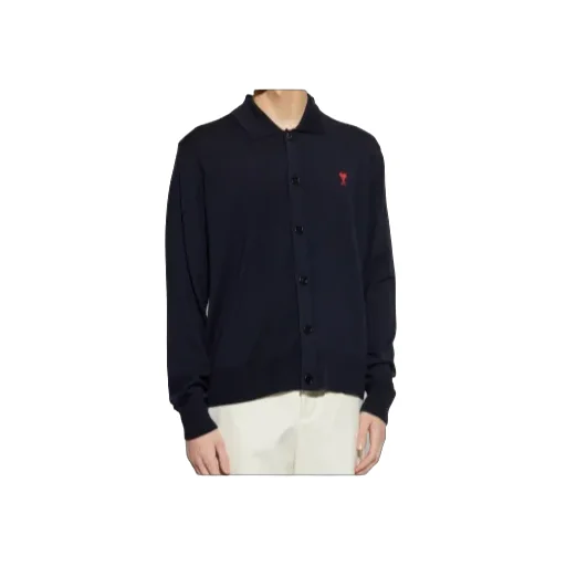 Ami Paris Ami De Coeur Knitted Cardigan