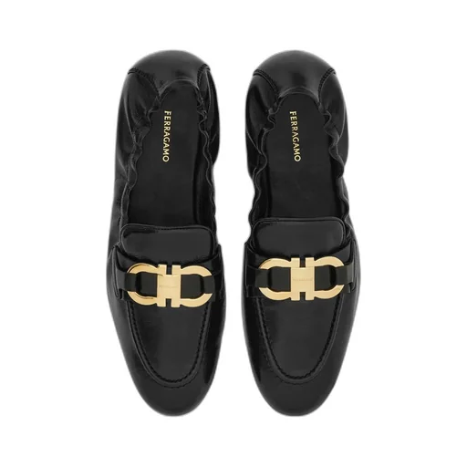 Ferragamo Gancini Plaque Elasticated Loafers