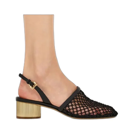 Mesh Open-Heeled Shoes