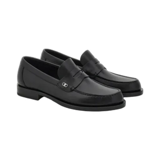Ferragamo Gancini Ornament Penny Loafers