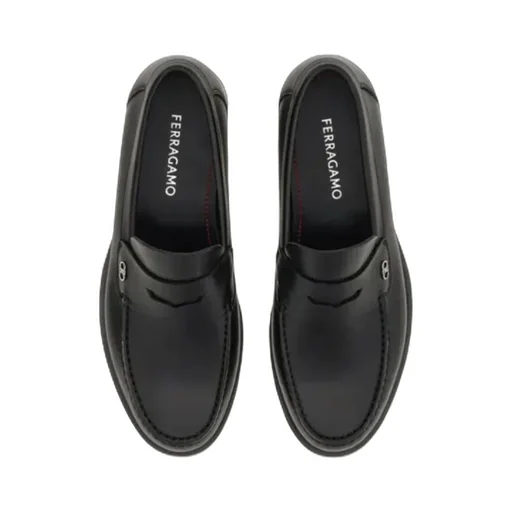 Ferragamo Gancini Ornament Penny Loafers