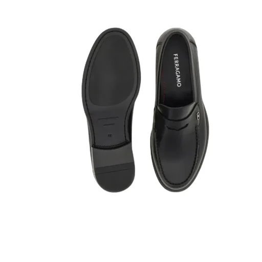 Ferragamo Gancini Ornament Penny Loafers