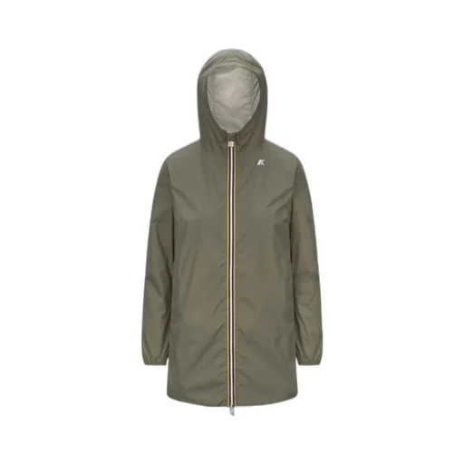 Beige Green Reversible Waterproof Mid Jacket