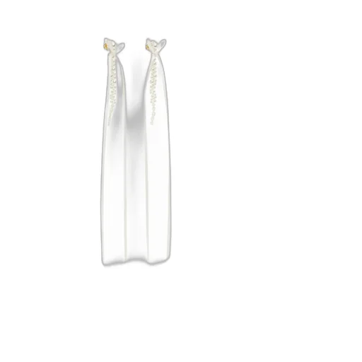 Slim Bow Ribbon Drip Earrings