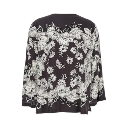 P.A.R.O.S.H. Floral Print V-Neck Blouse