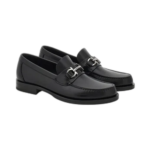 Ferragamo Gancini Buckle Slip-On Loafers