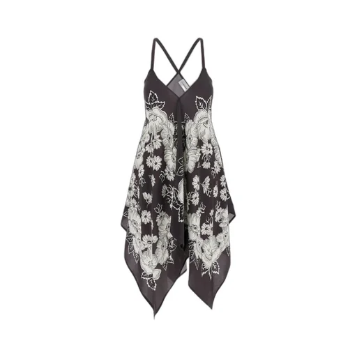 P.A.R.O.S.H. Floral Print V-Neck Dress