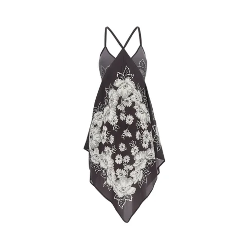 P.A.R.O.S.H. Floral Print V-Neck Dress