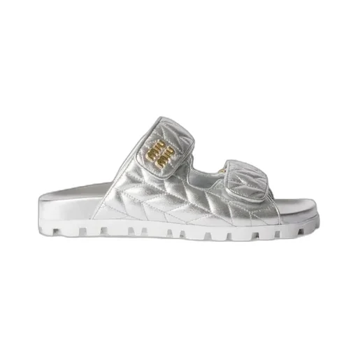 Matelassé-Effect Sandals