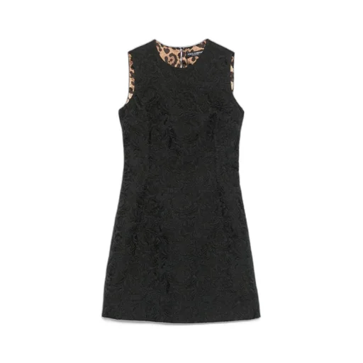 Floral-Jacquard Mini Dress