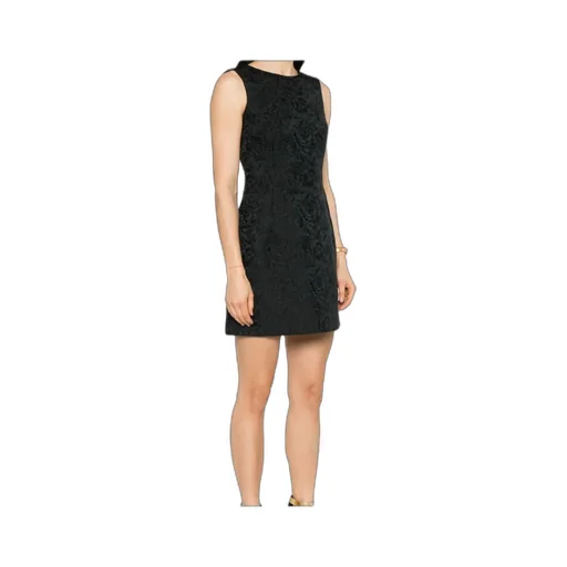 Floral-Jacquard Mini Dress