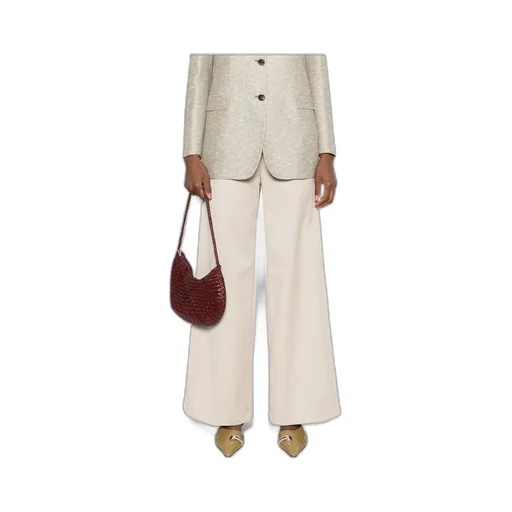 Cotton Twill Flared Pants