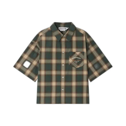 Bonpoint Elyas Logo Embroidered Checked Shirt