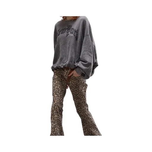R13 Crew Neck Pullover Sweatshirt