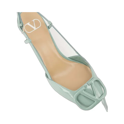Valentino Vlogo Pointed Toe Slingback Pumps