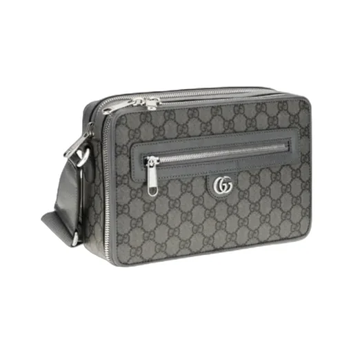 Gucci All-Over Patterned Zip-Up Shoulder Bag