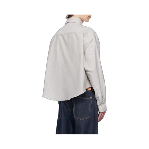 Ami Paris Ami De Coeur Striped Long-Sleeved Shirt