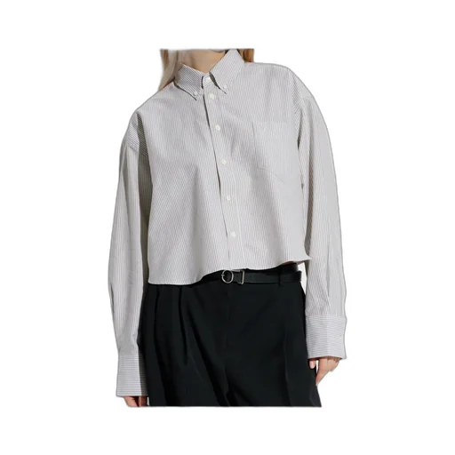 Ami Paris Ami De Coeur Striped Long-Sleeved Shirt