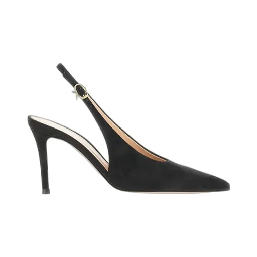 Gianvito Rossi Robbie Pointed Toe Slingback Pumps