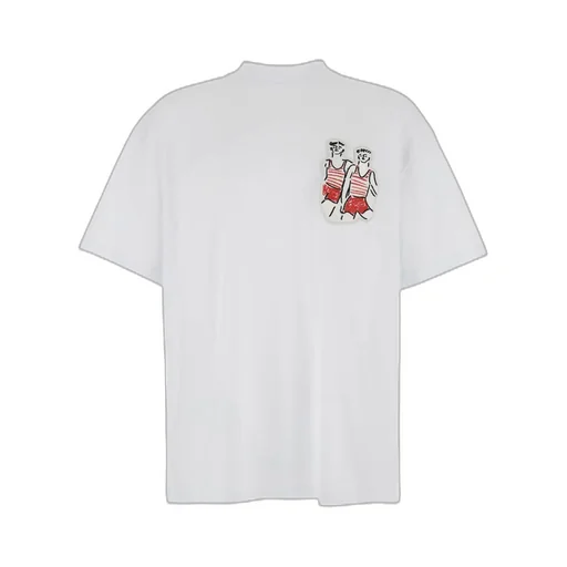 Msgm Patch Detailed Crewneck T-Shirt