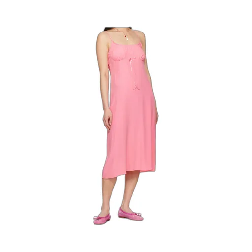 Negligee Bow Midi Slip Dress