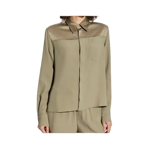 Ami Paris Ami De Coeur Long-Sleeved Plain Shirt