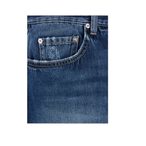 Icon Denim Five Pocket Jeans With Logo Patch