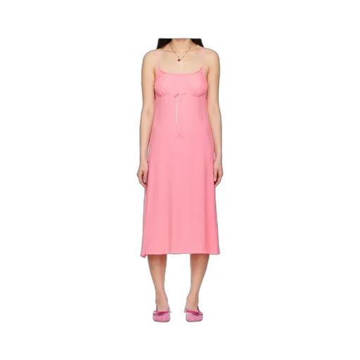 Negligee Bow Midi Slip Dress