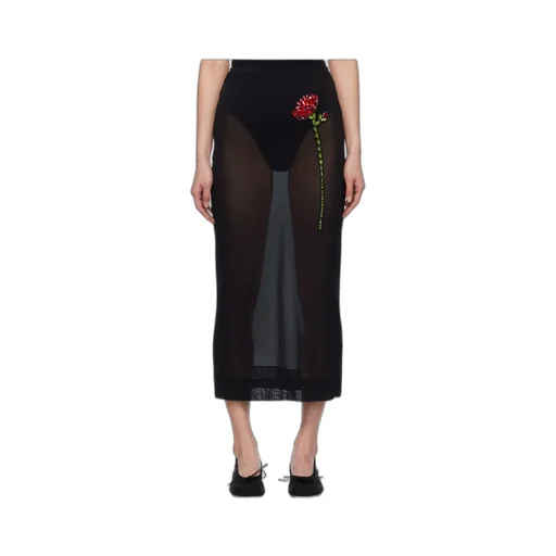Embellished Carnation Column Skirt