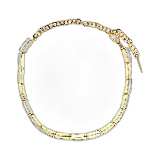Alessandra Rich Embellished Baguette Choker