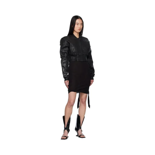 Rick Owens Drkshdw Cropped Zipped Bomber Jacket