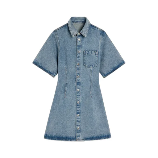 Ami Short Sleeve Shirt Dress