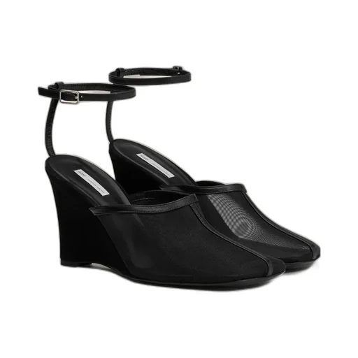 Square Toe Wedge Heel Shoes
