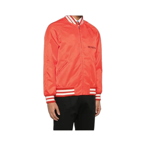 Chez Valentino-Print Bomber Jacket