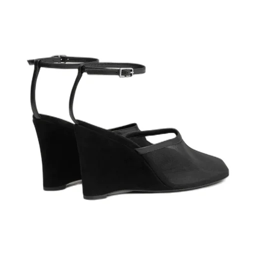 Square Toe Wedge Heel Shoes