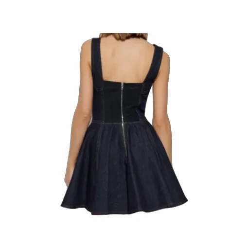 Dolce & Gabbana Logo Plaque Sleeveless Denim Dress